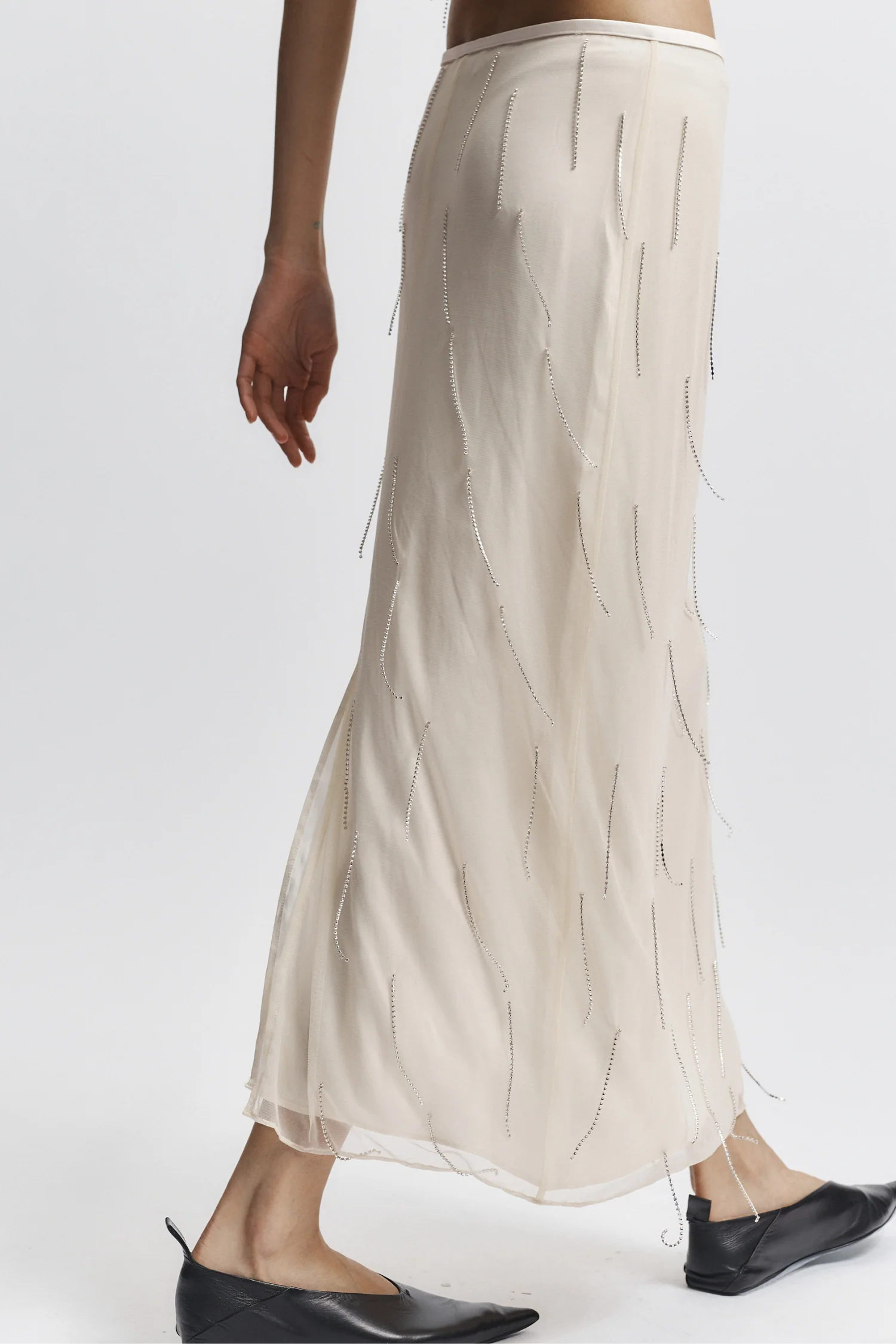 Billie Fringe Skirt, Ivory