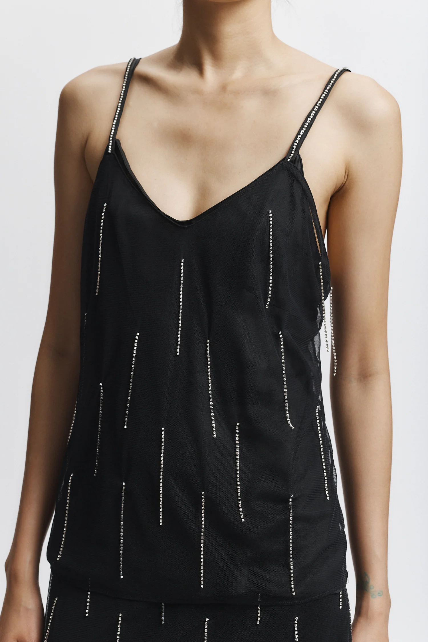 Brixton Fringe Cami, Black