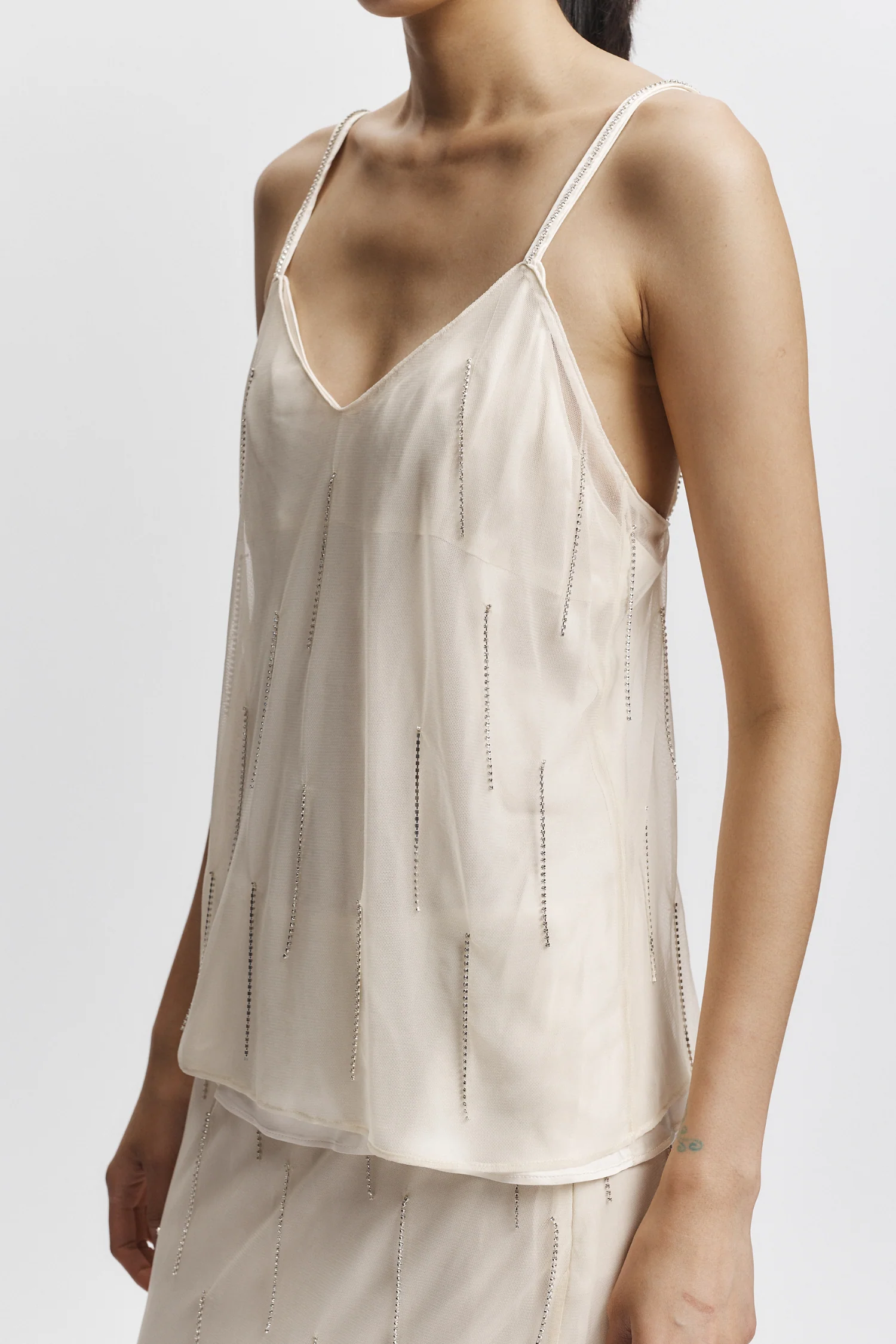 Brixton Fringe Cami, Ivory 3 Brixton Fringe Cami, Ivory