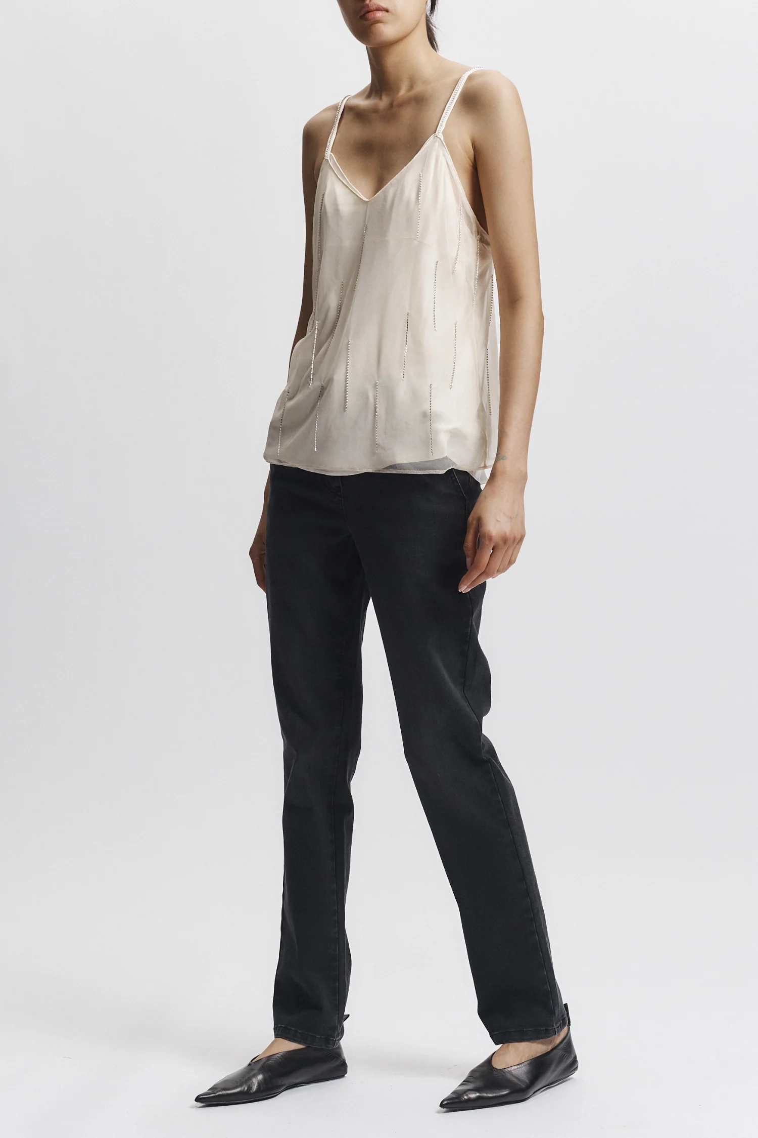 Brixton Fringe Cami, Ivory 5 Brixton Fringe Cami, Ivory