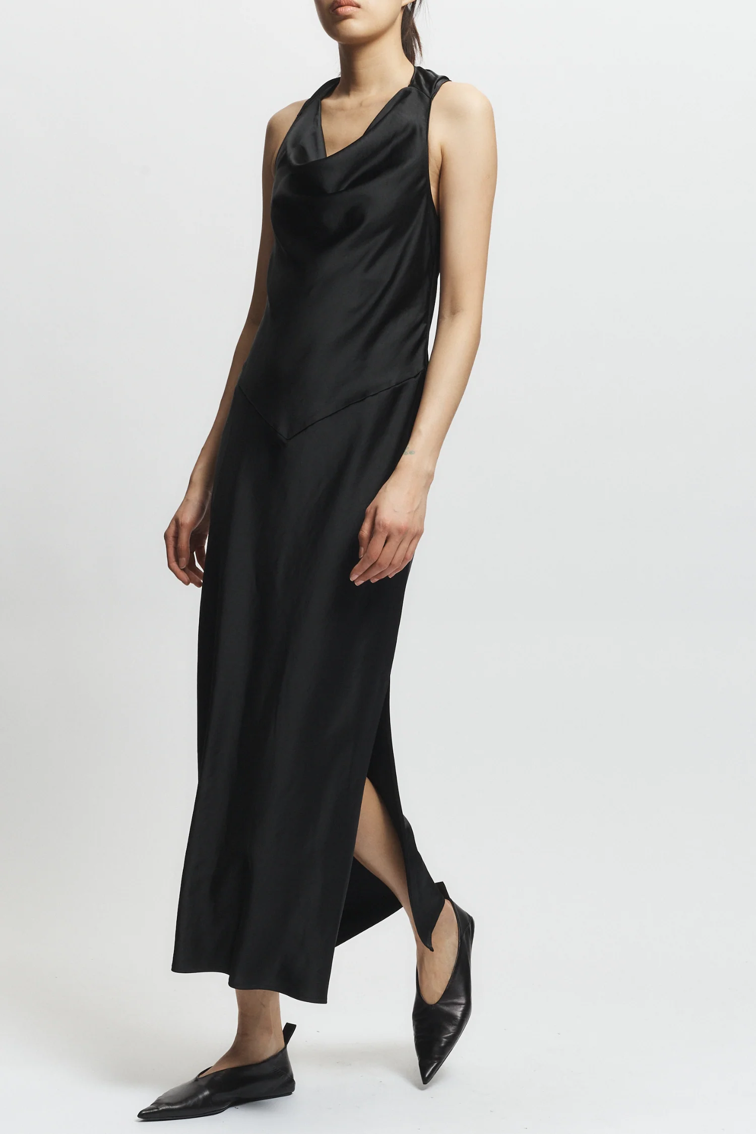 Celeste Twist Back Dress, Black 3 Celeste Twist Back Dress, Black