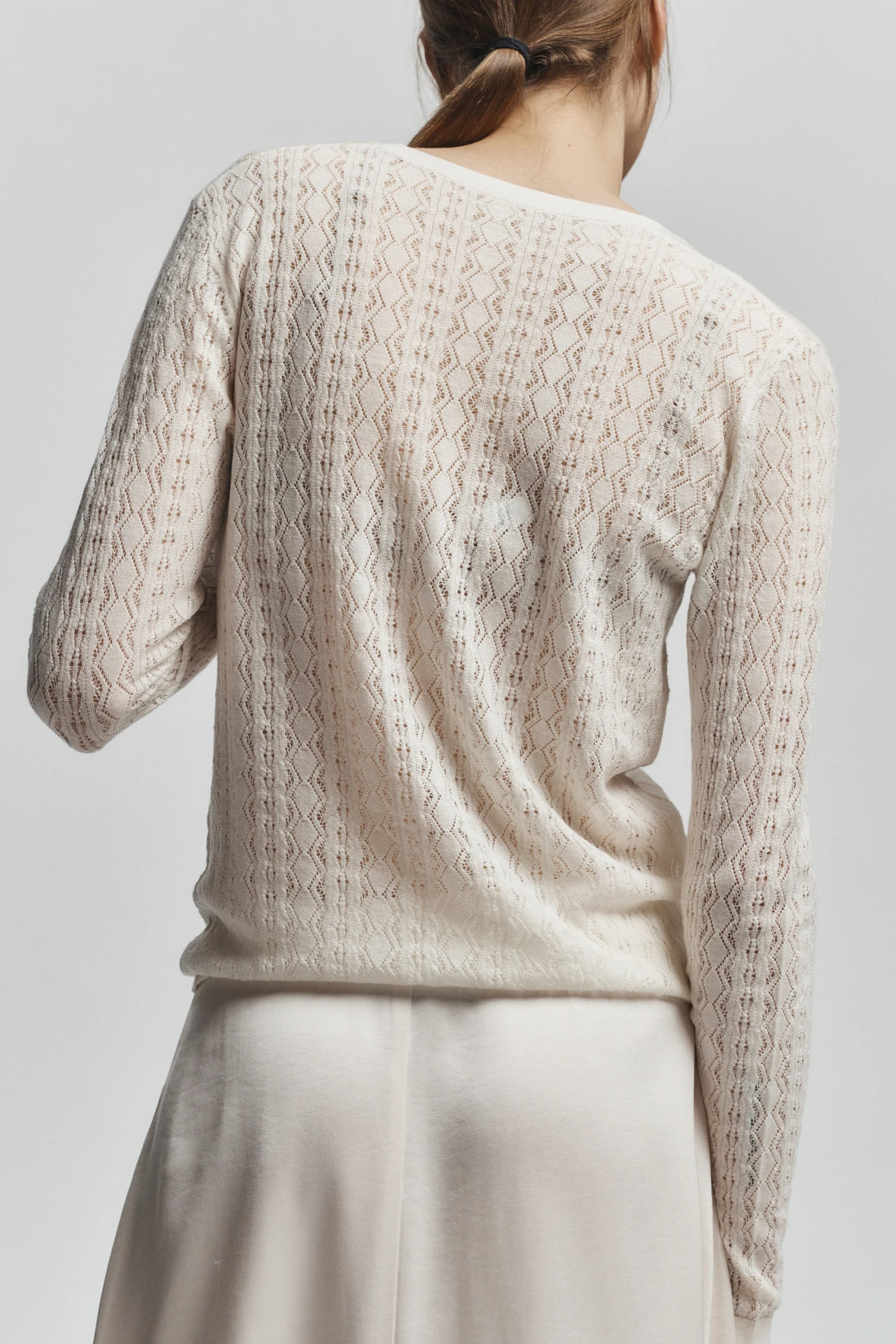 Frieda A-Line Skirt, Ivory 3 Frieda A-Line Skirt, Ivory