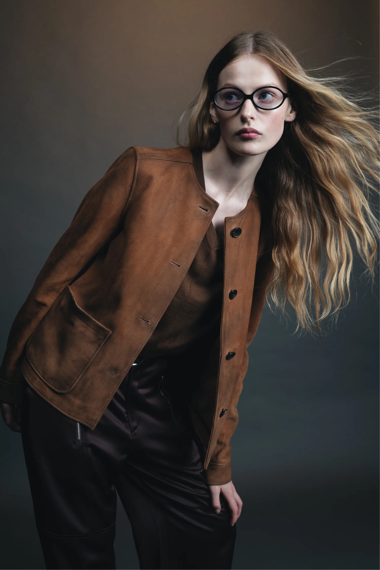 Charlee Vintage Suede Jacket, Bronze