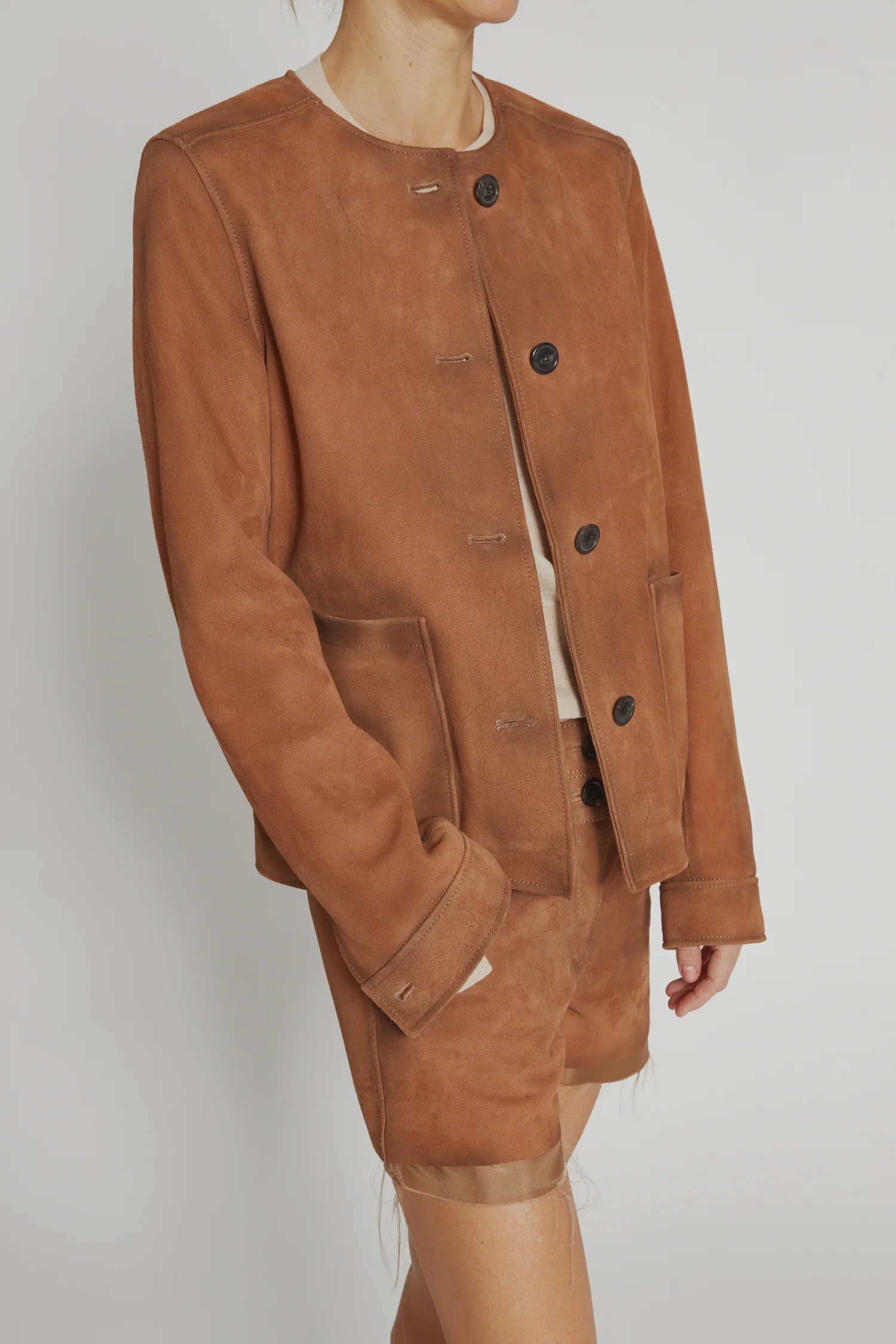 Charlee Vintage Suede Jacket, Bronze 5 Charlee Vintage Suede Jacket, Bronze