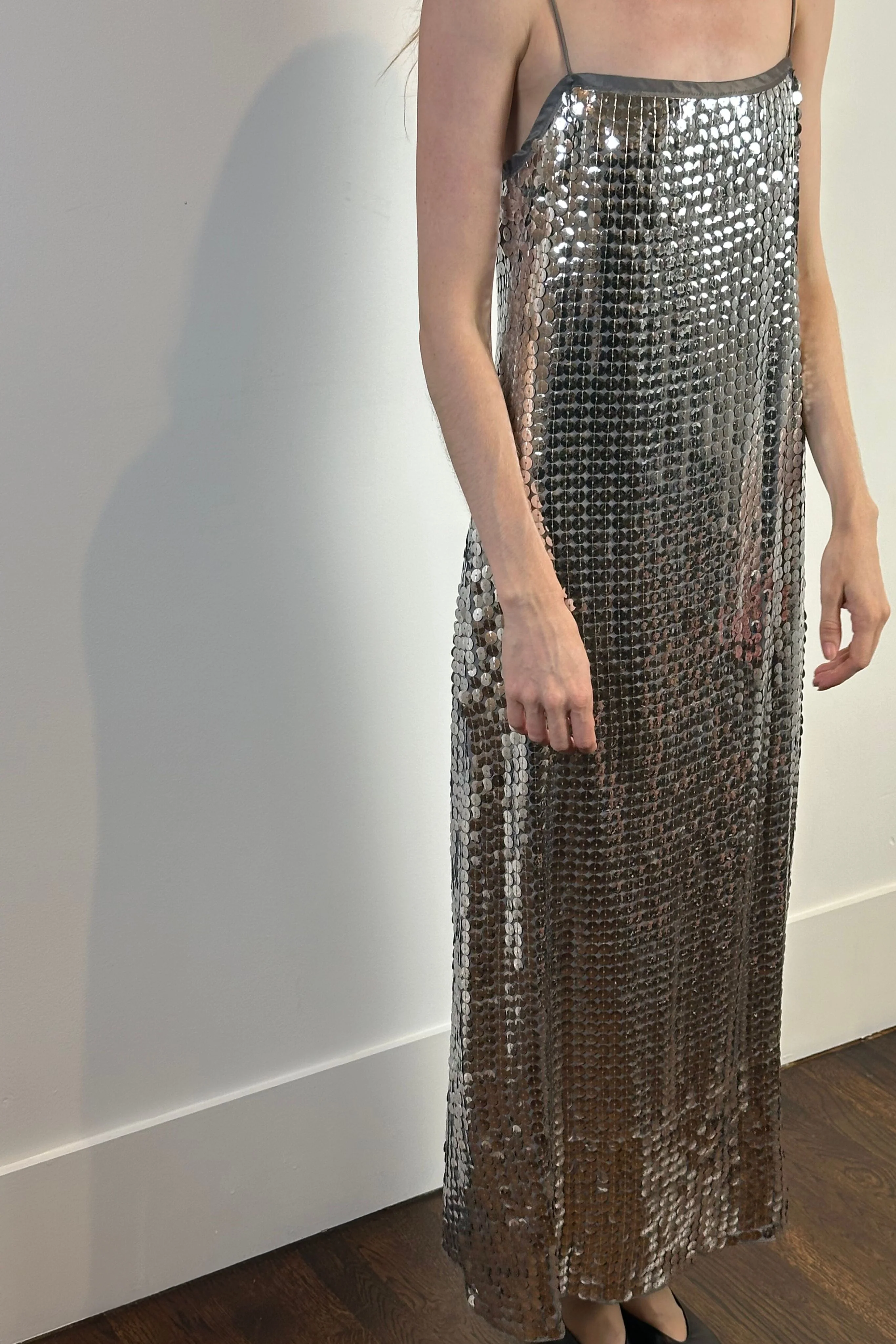 Chloe Disk Dress, Silver 4 Chloe Disk Dress, Silver